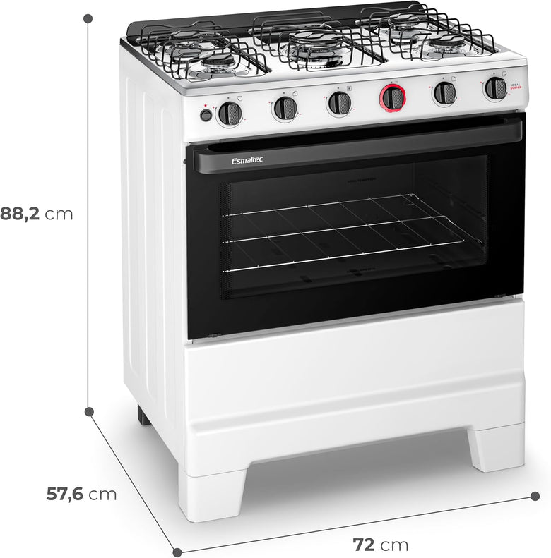 Fogão 5 Bocas Acendimento Automático POP 5Q Ideal Esmaltec
