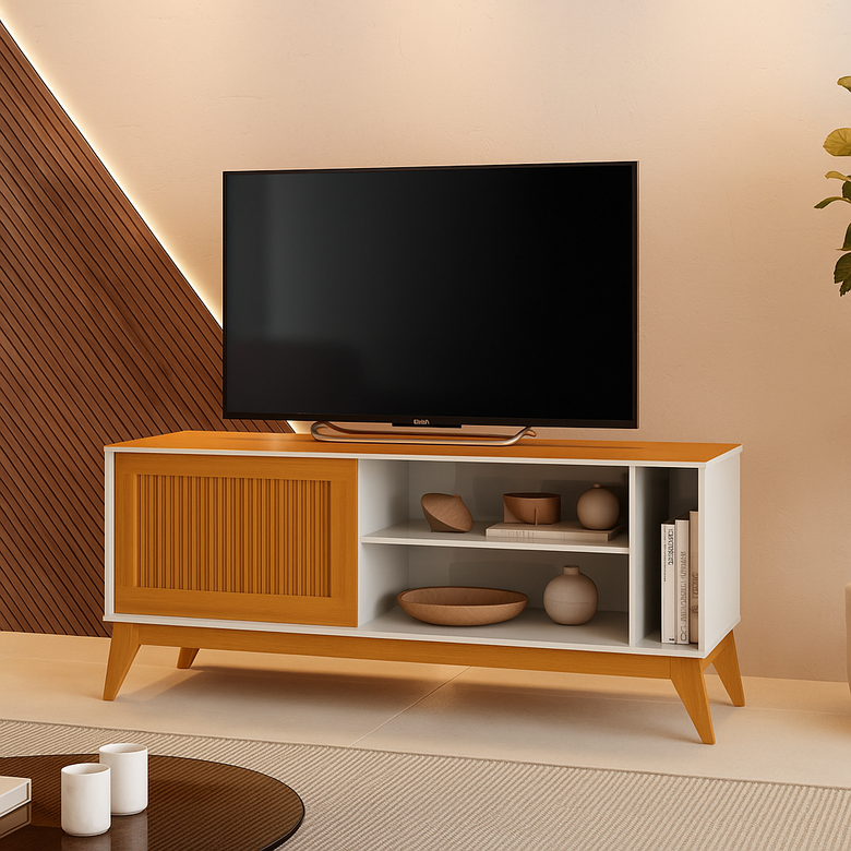 Rack para TV até 55" 1 Porta de Correr Aruba EDN