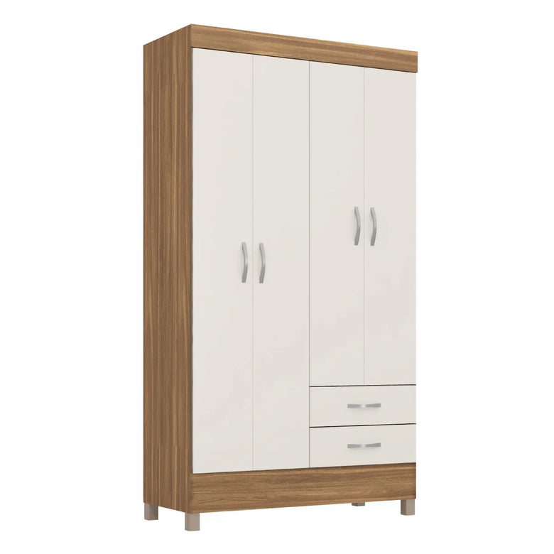 Guarda-Roupa Solteiro 4 Portas 2 Gavetas Astro Demóbile