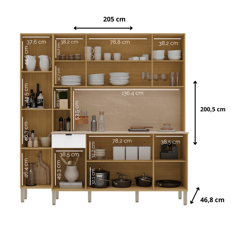 Cozinha Compacta 9 Portas 1 Gaveta Pulse Kits Paraná