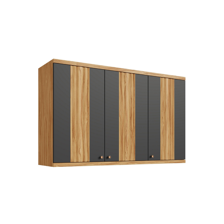 Armário Aéreo 3 Portas 120 Cm Canelado Sauvignon Ronipa