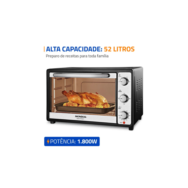 Forno Elétrico 52L 1800W FRN-52 Mondial