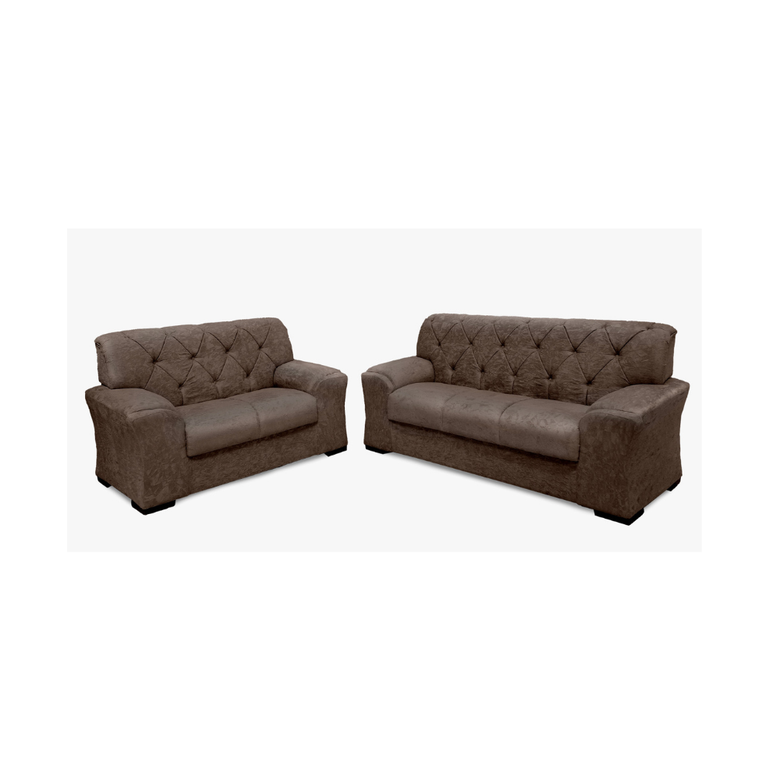 Conjunto de Sofá 2 e 3 Lugares Caribe Capitonê Masterflex