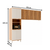Cozinha Modulada 3 Peças 9 Portas Sauvignon Ronipa