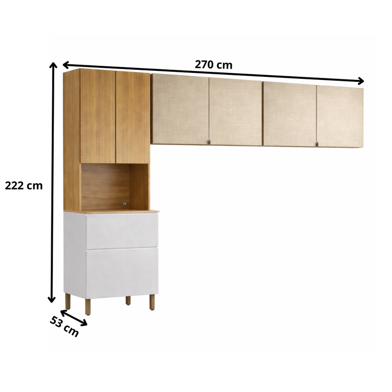 Cozinha 3 peças 7 Portas 1 Gaveta Art Kits Paraná