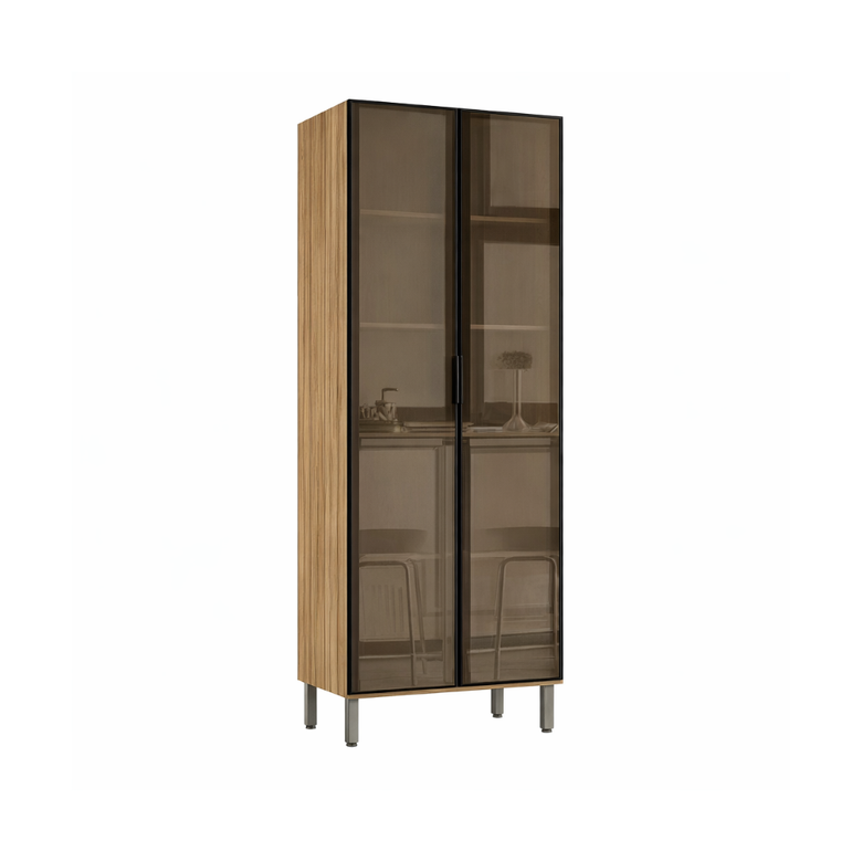Paneleiro Duplo Cristaleira 2 Portas 80cm Viv Kits Paraná