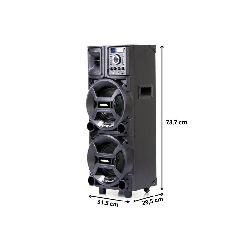 Caixa de Som Torre Amplificada Bluetooth 1100W ACA1101 Amvox
