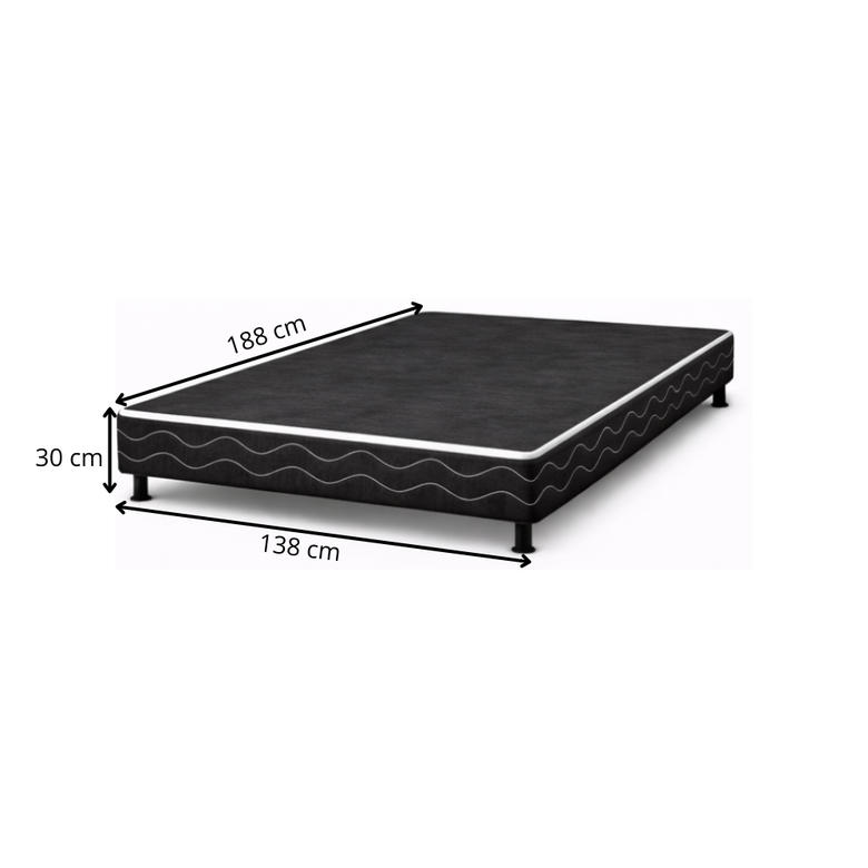 Conjunto Box Casal Isoflex D33 (Base + Colchão) 138x188cm Bacetto