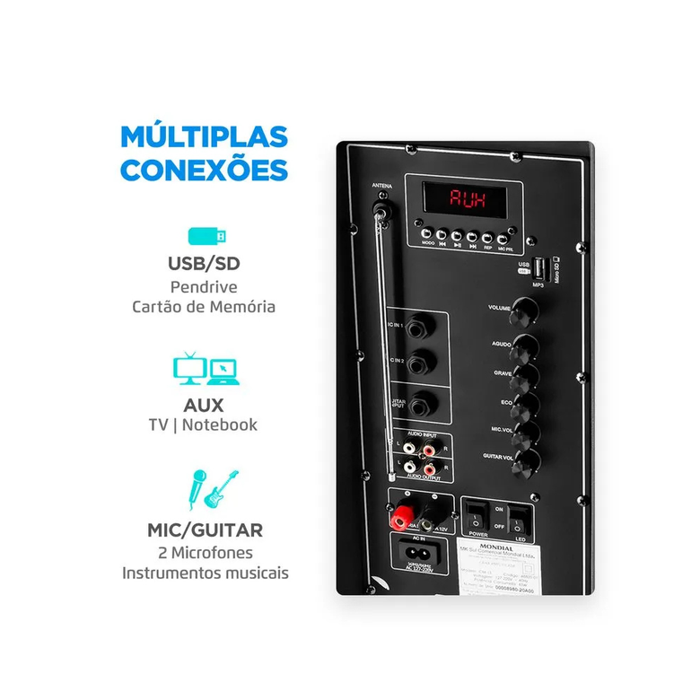 Caixa Amplificada Connect Mega Sound II CM-1500