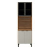 Paneleiro 70 cm 2 Portas de Vidro e 2 Portas MDP Firenze Demóbile