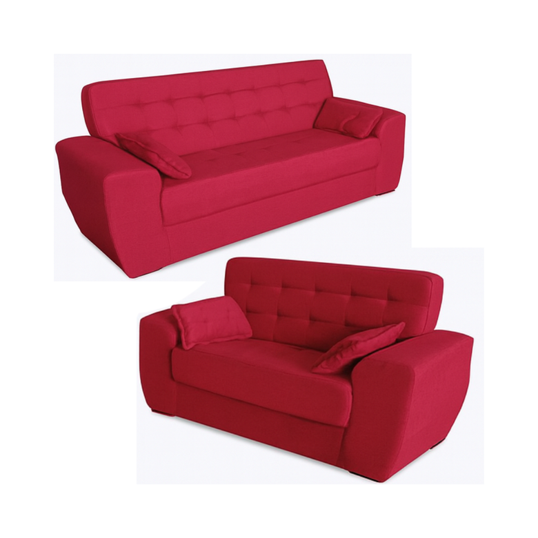 Conjunto de Sofás 2 e 3 Lugares Berlim Masterflex