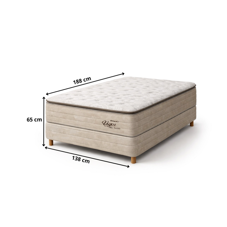 Conjunto Box Casal 138x188 Vigor Topazio