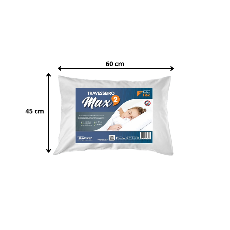 Travesseiro Fibra Max 2 45X60cm Faiberflex