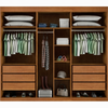 Guarda-Roupa Casal 6 Portas 6 Gavetas Com Espelho MDF Austria Bianchi