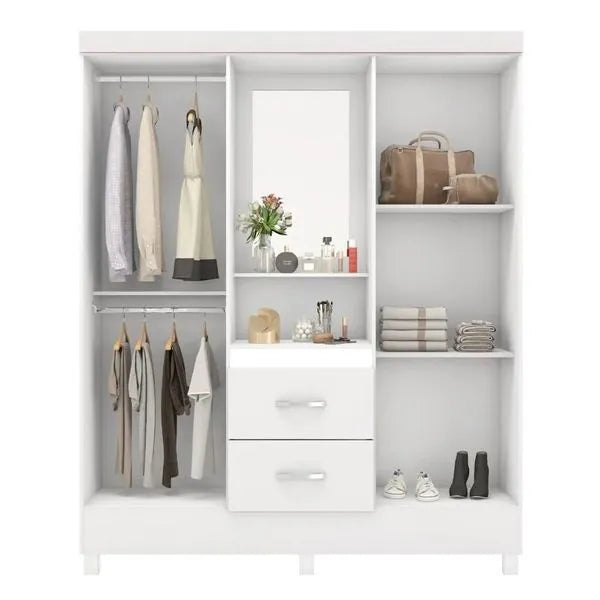 Guarda Roupa Casal Capelinha 4 Portas 2 Gavetas Lord Demóbile