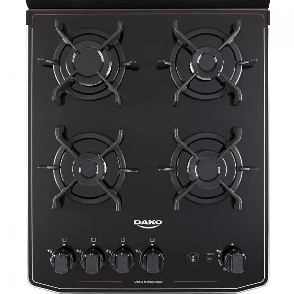 Fogão 4 Bocas Mesa de Vidro Automático Magister Dako