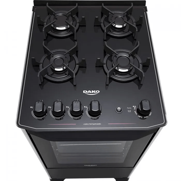 Fogão 4 Bocas Mesa de Vidro Automático Magister Dako