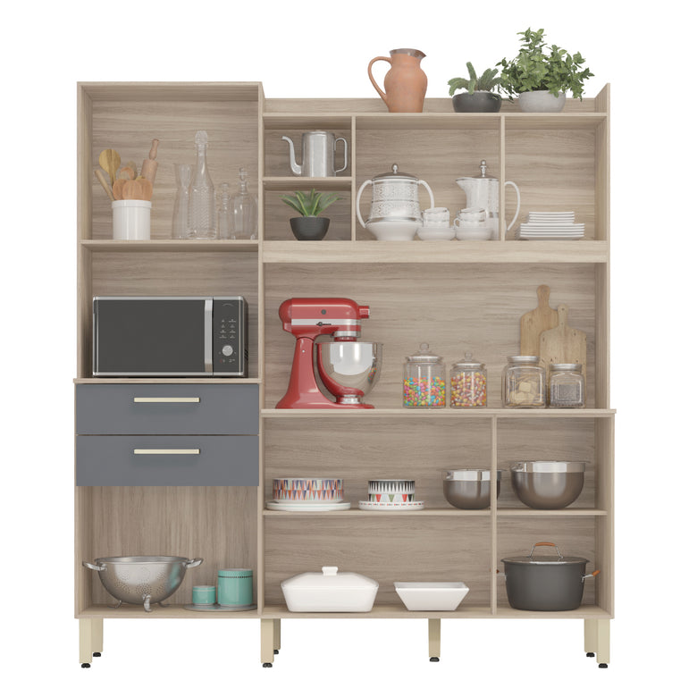 Cozinha Compacta 6 Portas 2 Gavetas Select Demóbile