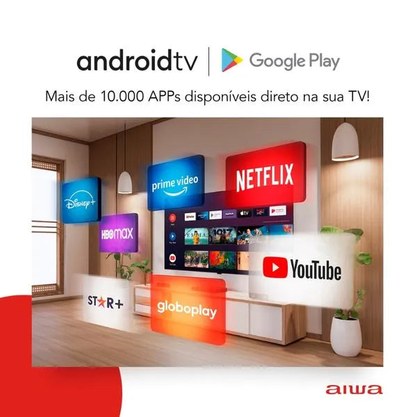 Smart TV 43" Full HD AWS-TV-43-BL-02-A Wi-fi 2 HDMI Aiwa
