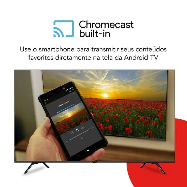 Smart TV 55” Android 4K Borda Ultrafina Dolby Vision HDR10 Aiwa