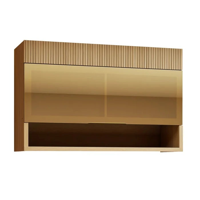 Armário Aéreo Realeza 120cm 1 Porta Basculante com Vidro Nesher