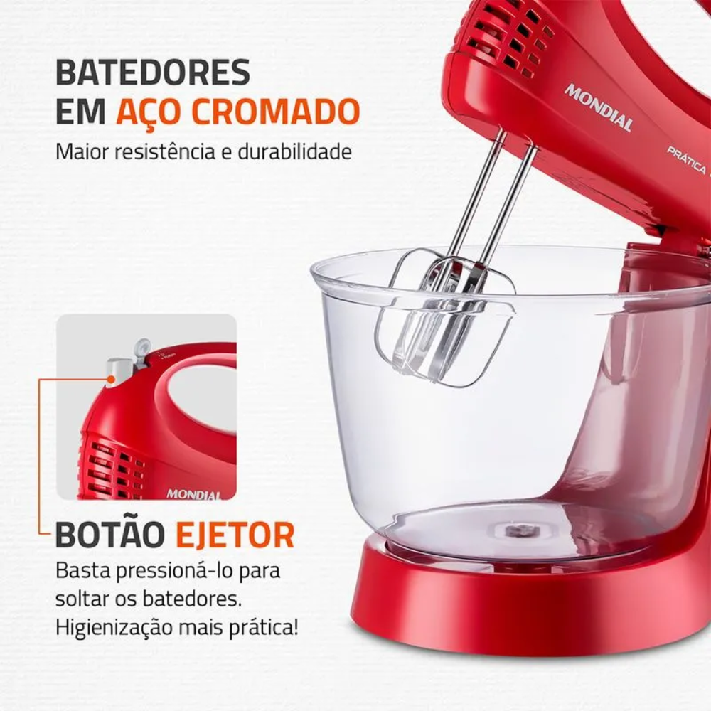 Batedeira Mondial 3 velocidades 400W B-45-R