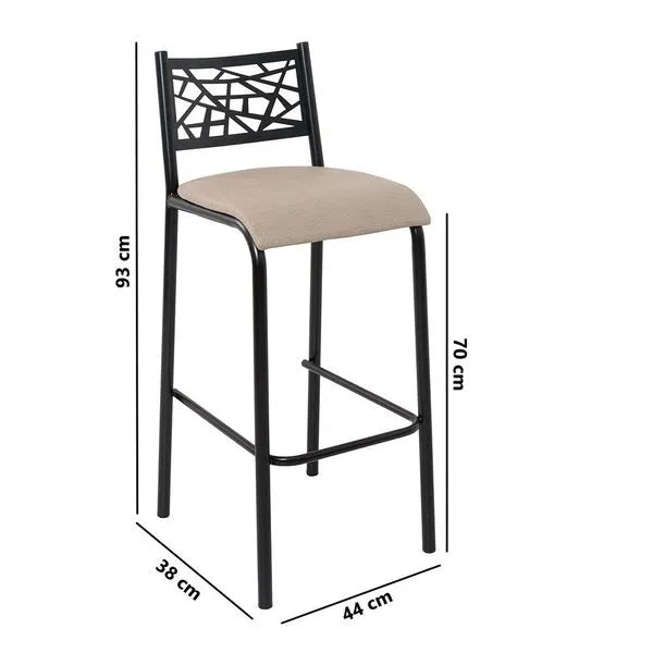 Conjunto Bistrô 2 Banquetas Tubular Dani Ciplafe