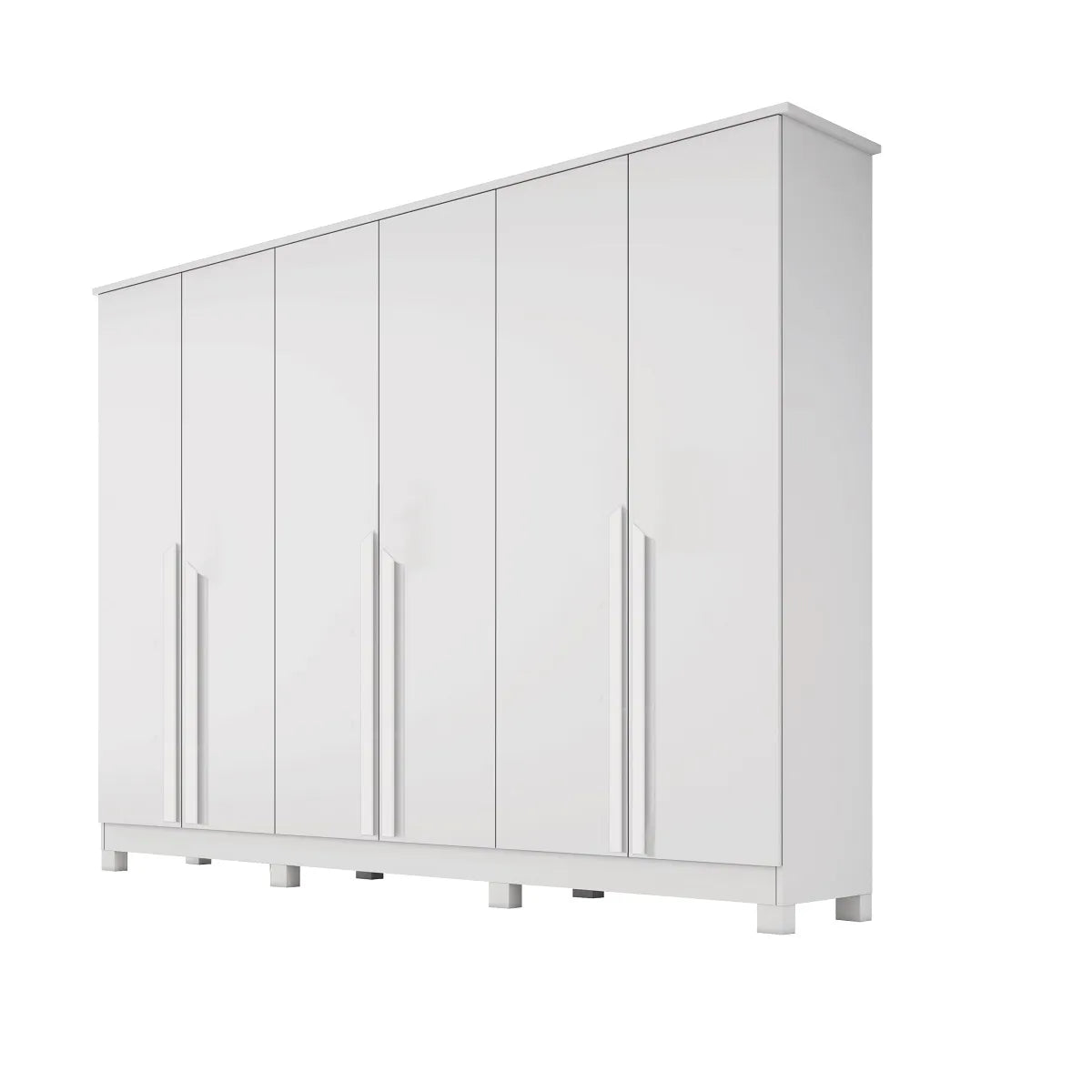 Guarda-Roupa Casal Em MDF 6 Portas 6 Gavetas Bianca Bianchi - BRANCO