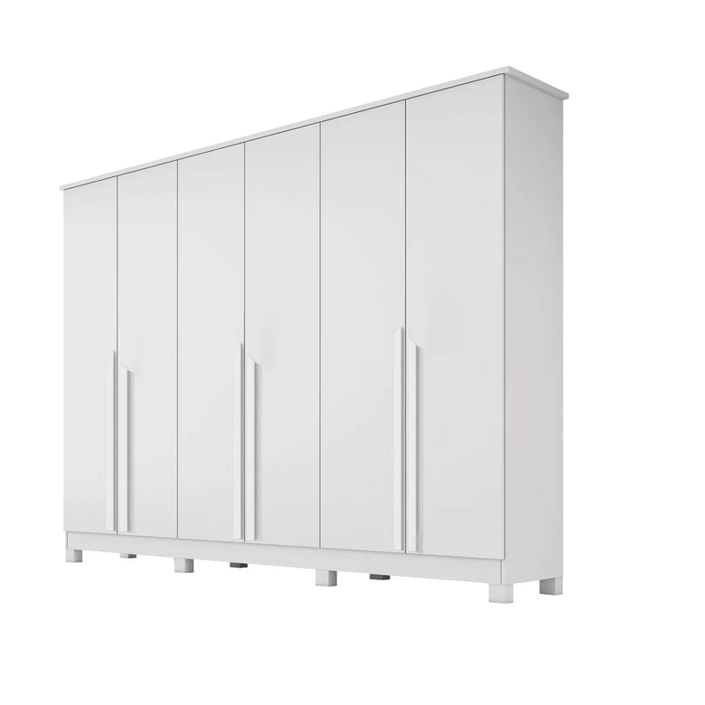 Guarda-Roupa Casal Em MDF 6 Portas 6 Gavetas Bianca Bianchi