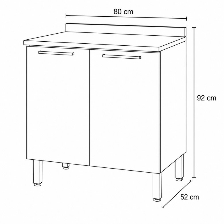 Balcão de Cozinha 2 Portas Basculantes TelaSul