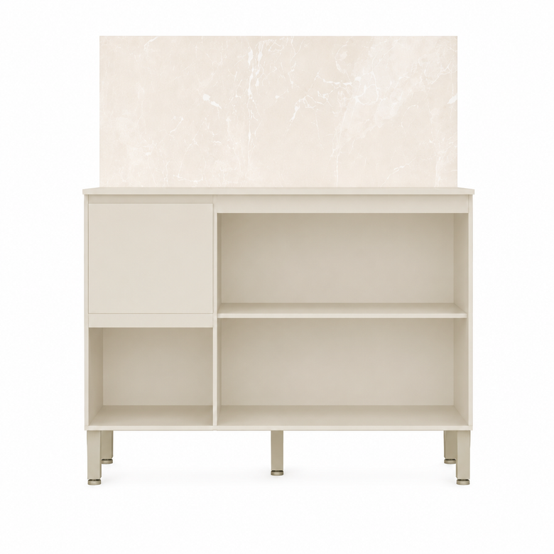 Balcão de Cozinha 120cm 3 Portas 2 Gavetas com Tampo Art Kits Paraná