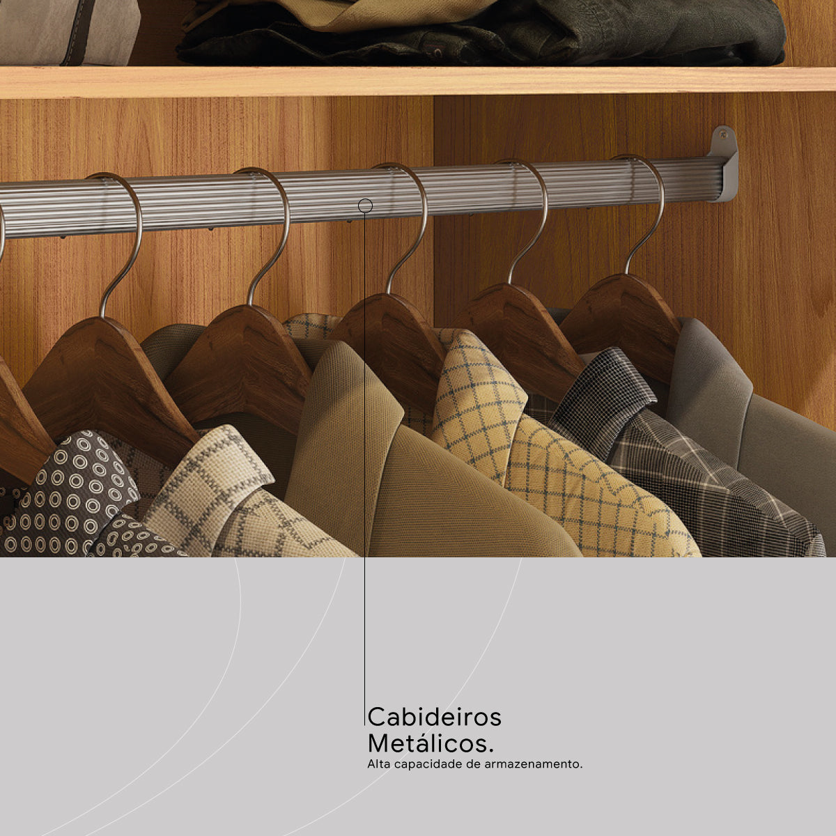 Guarda-roupa Casal 6 Portas 4 Gavetas com Espelho Ópera Demóbile
