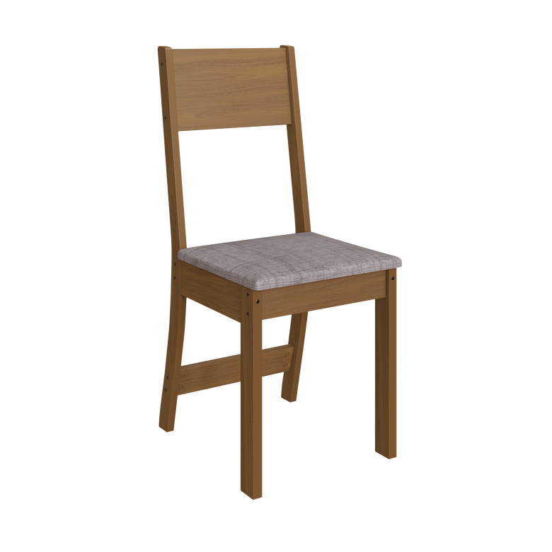 Conjunto de Mesa de Jantar 90x90cm Quadrada Lisboa com 4 Cadeiras Karla Indekes