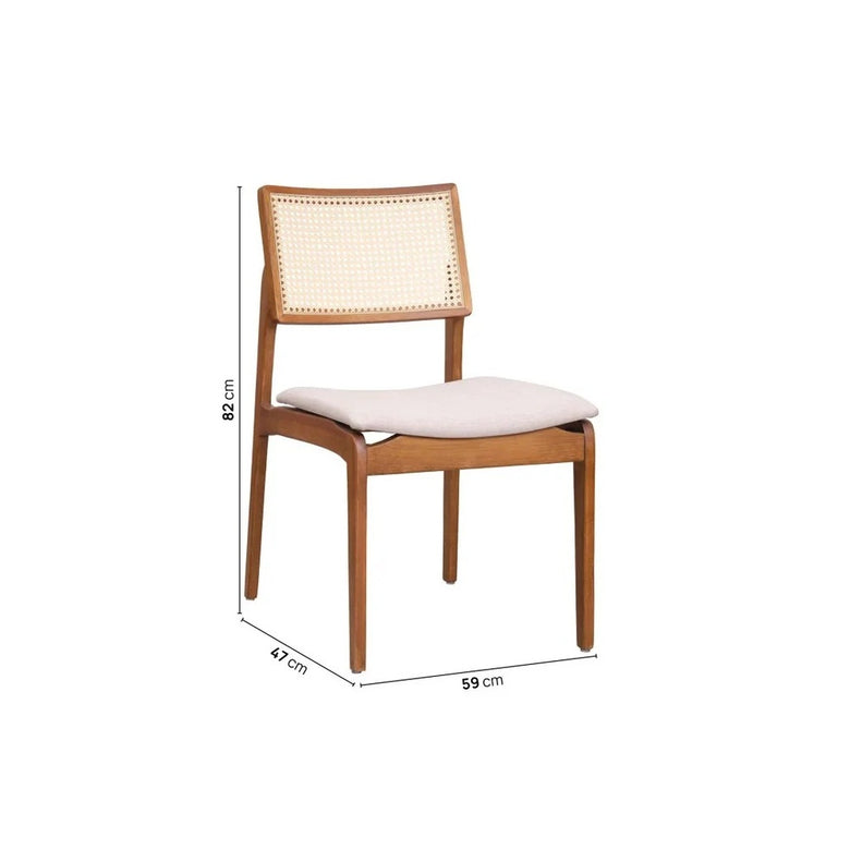 Conjunto Mesa de Jantar 1,35m Donatella Província com 4 Cadeiras Saga