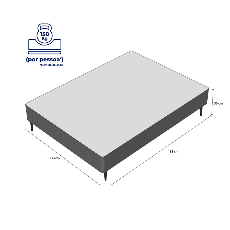 Base Box Casal 138x188x30 Ortobom