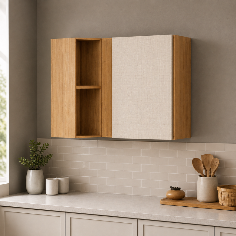 Armário Aéreo de Canto Reto 1 Porta 90cm Art Kits Paraná