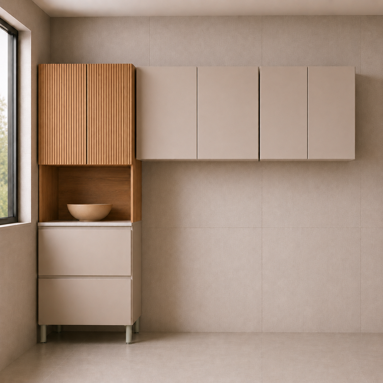 Cozinha Modulada Art 3 Peças Com Portas Articuladas Kits Paraná