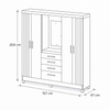 Guarda-Roupa Casal Atenas 4 Portas 4 Gavetas Moval