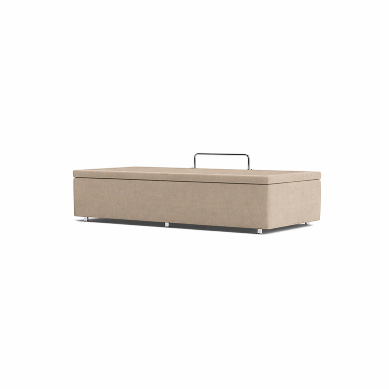Base Baú Para Cama de Solteiro 88x188 Ortobom Physical com Pistão e Espaço Interno