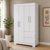 Guarda-Roupa Solteiro Maya 4 Portas com 2 Gavetas ACP Móveis
