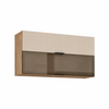 Armário Aéreo 2 Portas Basculantes 1 com Vidro 120 cm Aluminum Kits Paraná