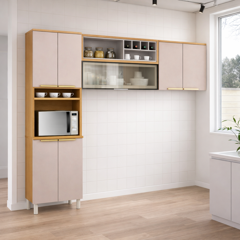 Cozinha Modulada 3 Peças 7 Portas New Porto Itatiaia