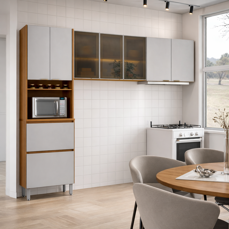 Cozinha Modulada 3 Peças 7 Portas Lumina Itatiaia