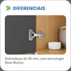 Armário Aéreo New Porto 120cm 1 Porta 1 Nicho Itatiaia