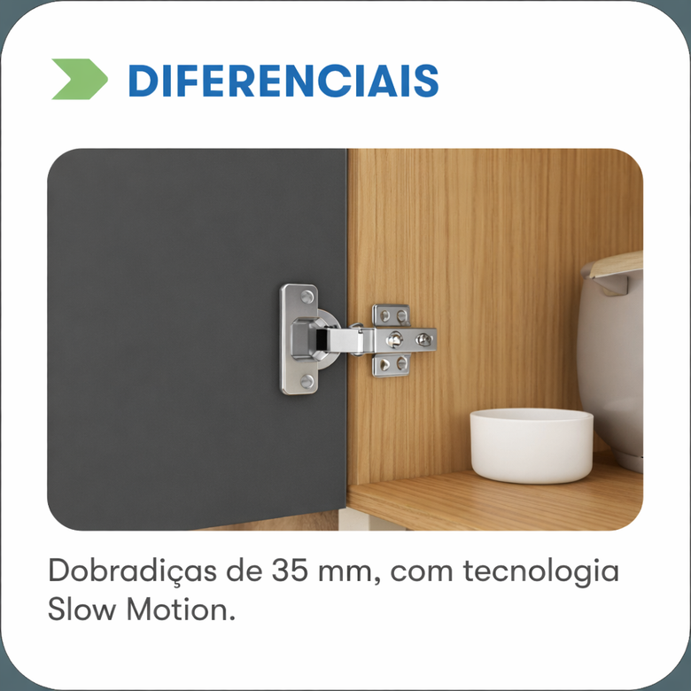 Armário Aéreo New Porto 120cm 1 Porta 1 Nicho Itatiaia
