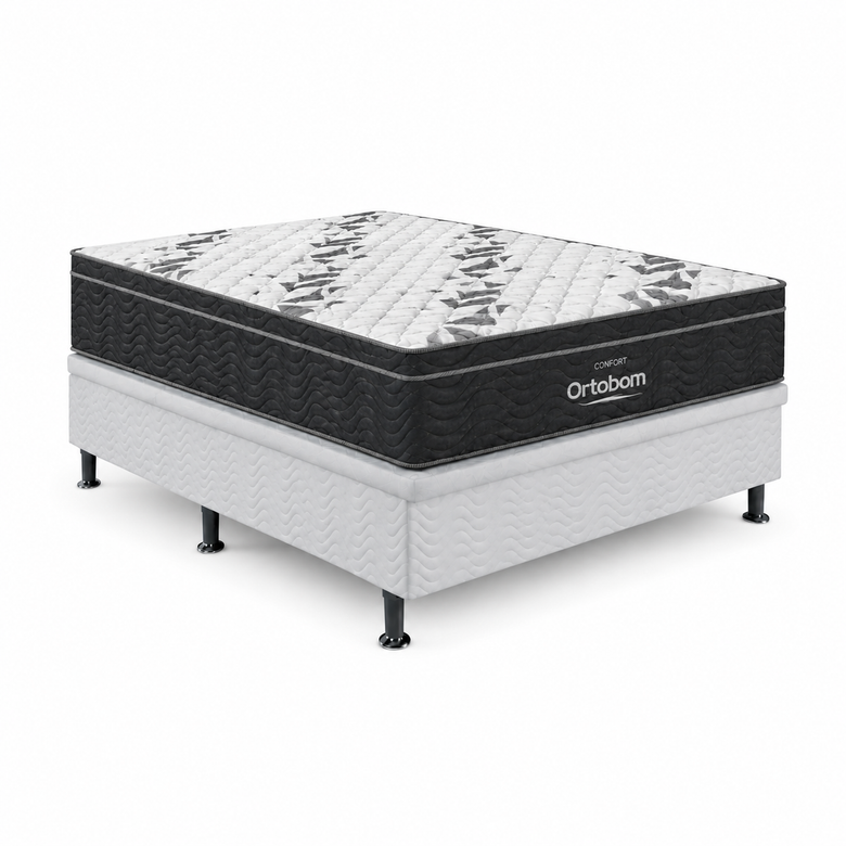 Cama Box Baú Casal Airtech D33 (Colchão + Base) 138x188 Ortobom