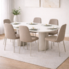 Conjunto Mesa de Jantar 2,20m Lintz com 6 Cadeiras Lucille