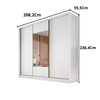 Guarda-Roupa Arezzo Plus com Espelho 3 Portas 6 Gavetas Novo Horizonte