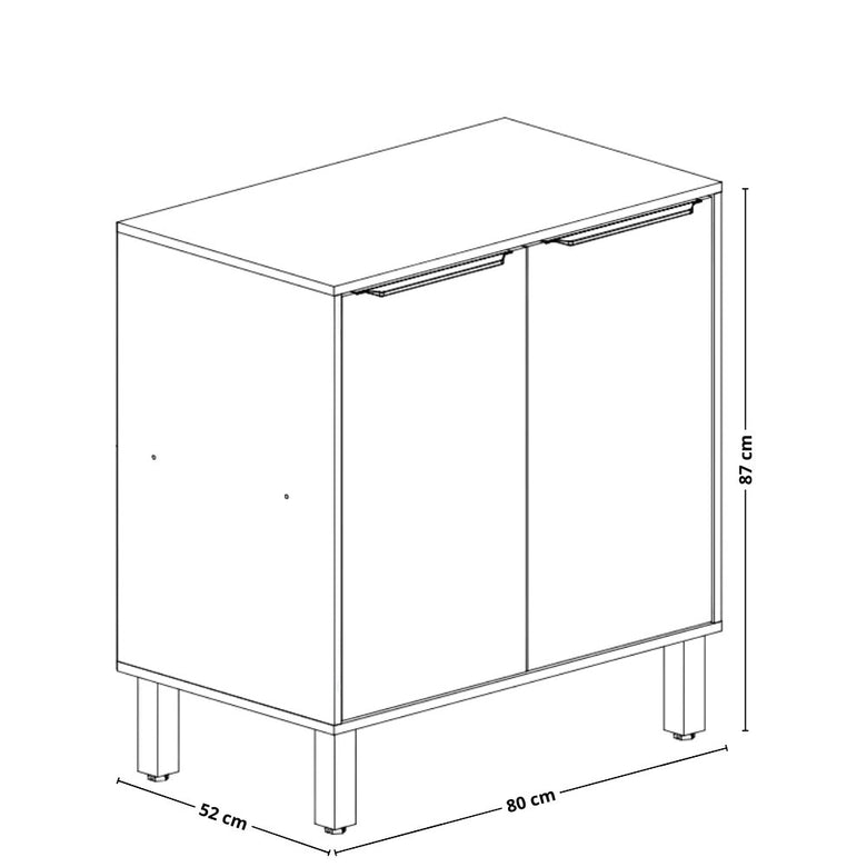 Cozinha Modulada Esplêndida 2 Peças 4 Portas com Nicho MGM
