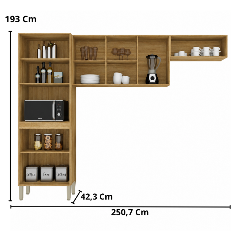 Cozinha Modulada Versalhes 9 Portas Paraná